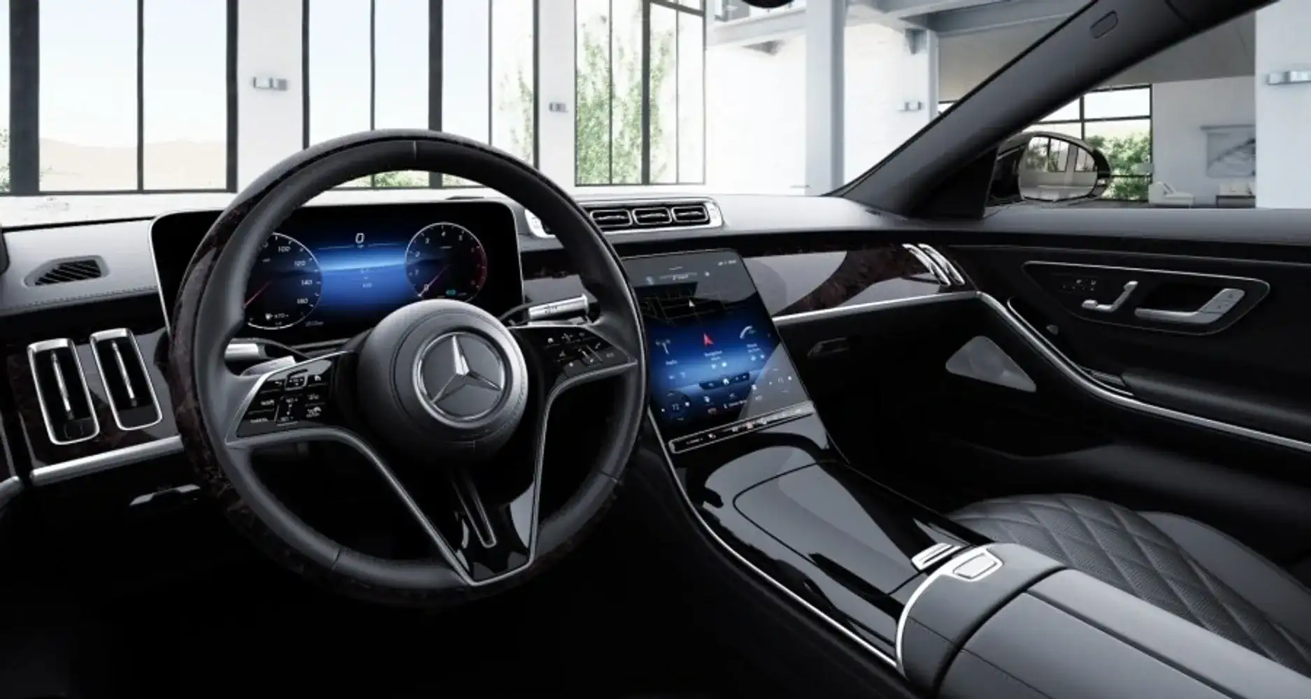 The interior space of Mercedez Luxury private car